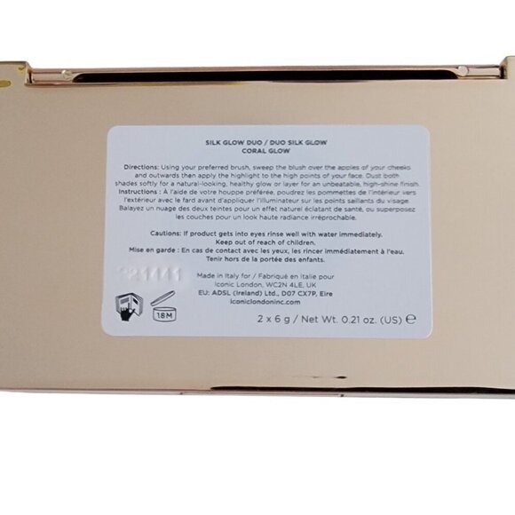 Iconic London Silk Glow Duo/Duo Silk Glow Blush and Highlight Duo Coral Glow - Picture 10 of 12